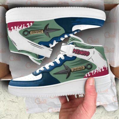 Minato Namikaze Kunai Sneakers Air Mid Custom Anime Shoes for Otaku 3 Minato Namikaze Kunai Sneakers Air Mid Custom Anime Shoes for Otaku 3