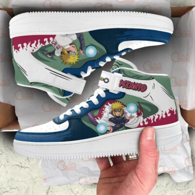 Minato Namikaze Sneakers Air Mid Custom Anime Shoes 3