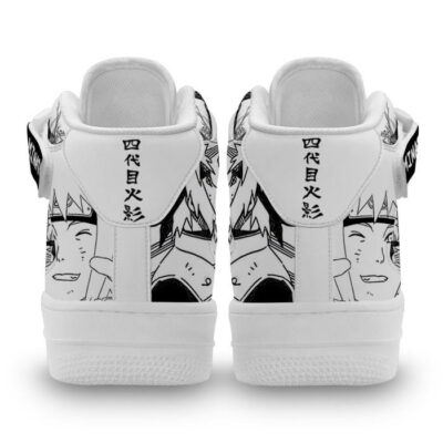 Minato Namikaze Sneakers Air Mid Custom Anime Shoes Mix Manga 2