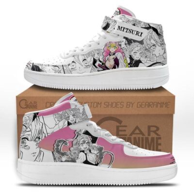 Mitsuri Kanroji Sneakers Air Mid Demon Slayer Anime Shoes Mix Manga