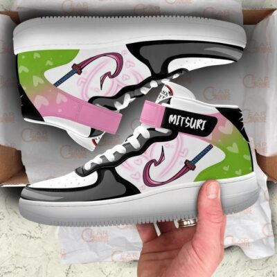 Mitsuri Sneakers Air Mid Custom Anime Demon Slayer Shoes 3
