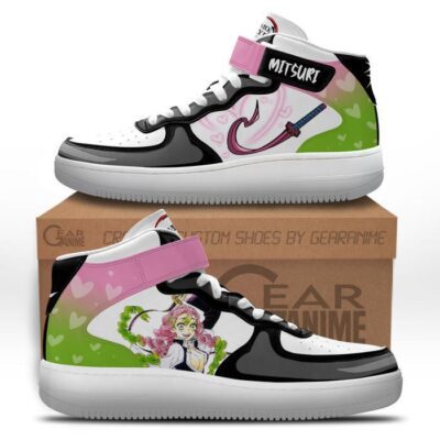 Mitsuri Sneakers Air Mid Custom Anime Demon Slayer Shoes