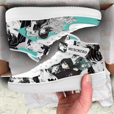 Muichiro Tokito Sneakers Air Mid Demon Slayer Anime Shoes Mix Manga 3 Muichiro Tokito Sneakers Air Mid Demon Slayer Anime Shoes Mix Manga 3
