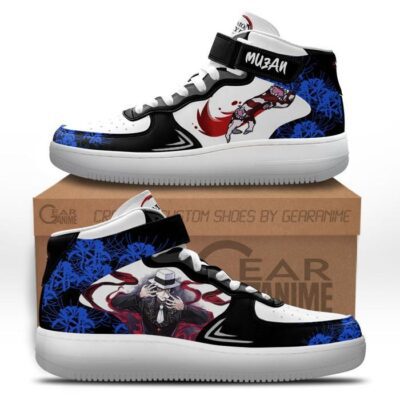 Muzan Kibutsuji Sneakers Air Mid Custom Anime Demon Slayer Shoes