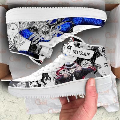 Muzan Kibutsuji Sneakers Air Mid Demon Slayer Anime Shoes Mix Manga 3 Muzan Kibutsuji Sneakers Air Mid Demon Slayer Anime Shoes Mix Manga 3