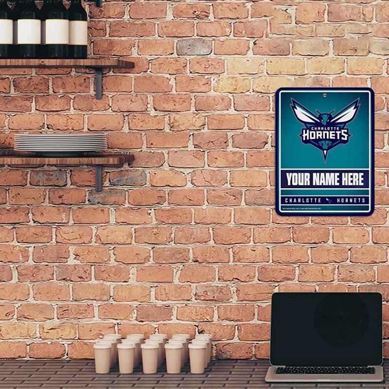 NBA Charlotte Hornets Personalized Custom Metal Parking Sign Wall Decor Indoor Ourdoor 2