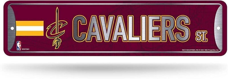 NBA Cleveland Cavaliers Home Decor Metal Street Sign