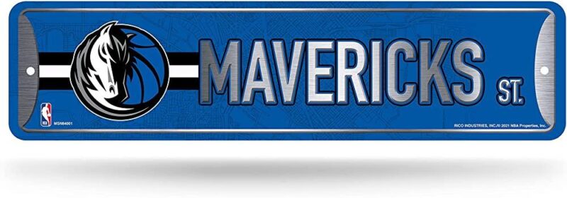 NBA Dallas Mavericks Home Decor Metal Street Sign