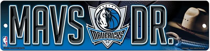 NBA Dallas Mavericks Metal Street Sign Decor