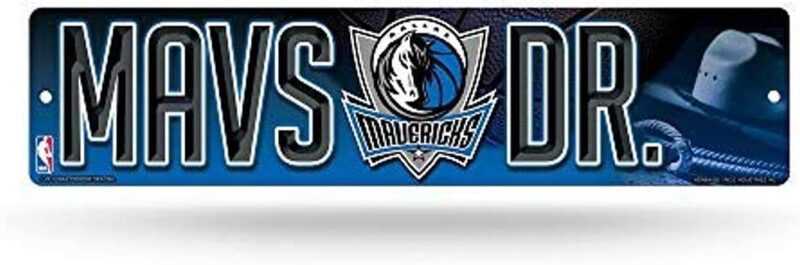 NBA Dallas Mavericks Metal Street Sign Decor