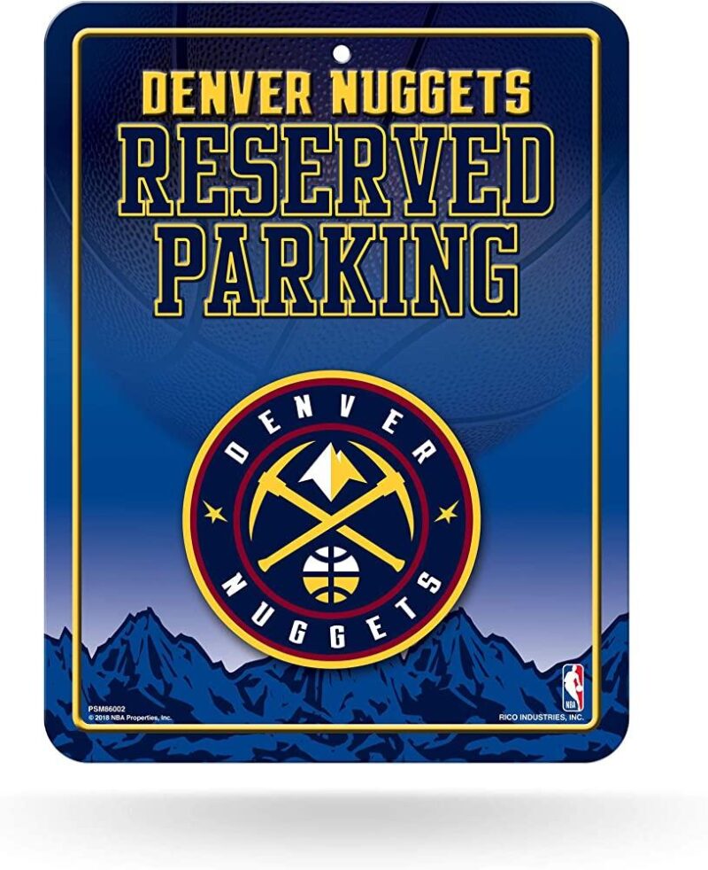 NBA Denver Nuggets Metal Parking Sign Wall Decor Indoor Ourdoor Decor