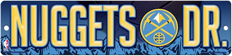 NBA Denver Nuggets Metal Street Sign