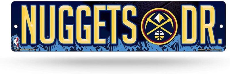 NBA Denver Nuggets Metal Street Sign Decor