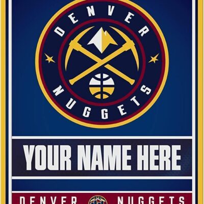 NBA Denver Nuggets Personalized Custom Metal Parking Sign Wall Decor Indoor Ourdoor