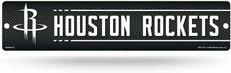 NBA Houston Rockets - Carbon Metal Street Sign Decor