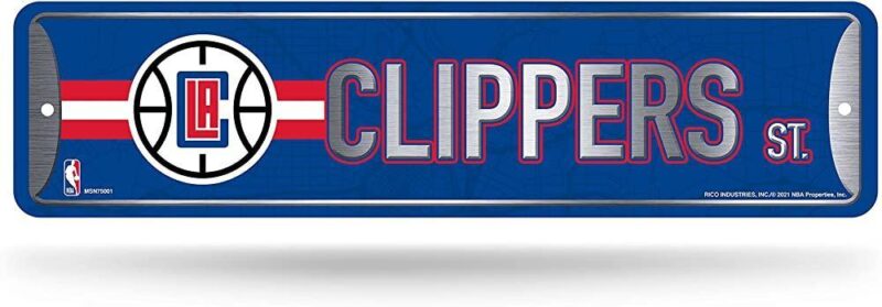 NBA Los Angeles Clippers Home Decor Metal Street Sign