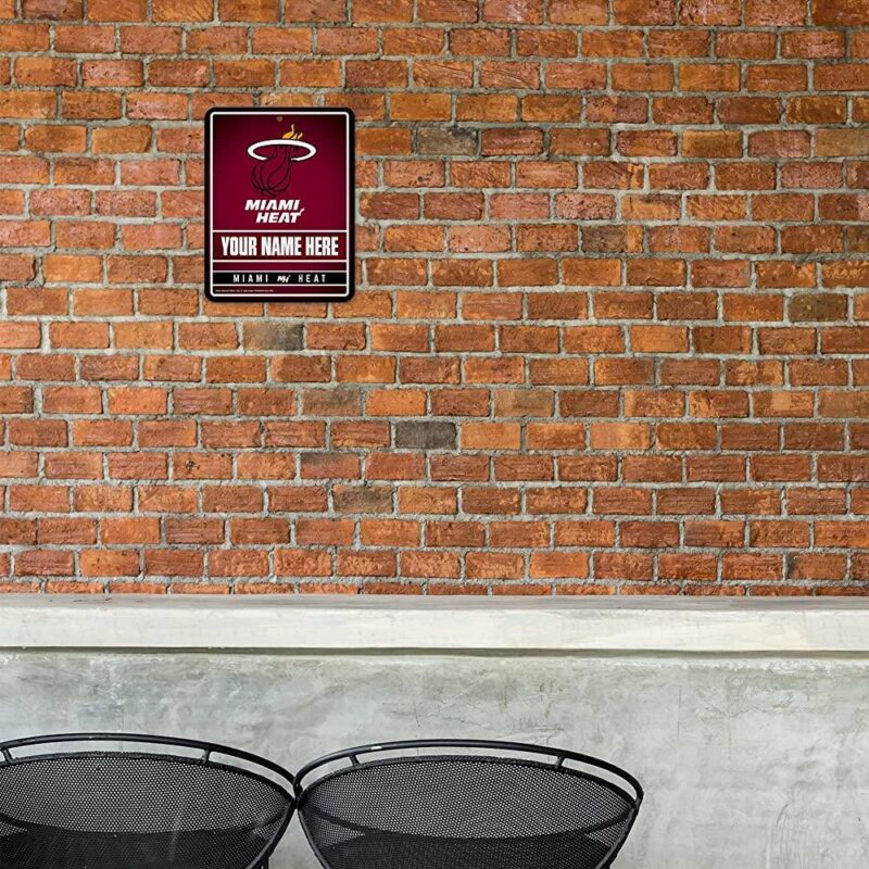 NBA Miami Heat Personalized Custom Metal Parking Sign Wall Decor Indoor Ourdoor 1