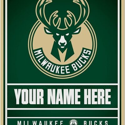 NBA Milwaukee Bucks Personalized Custom Metal Parking Sign Wall Decor Indoor Ourdoor