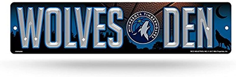 NBA Minnesota Timberwolves Metal Street Sign Decor