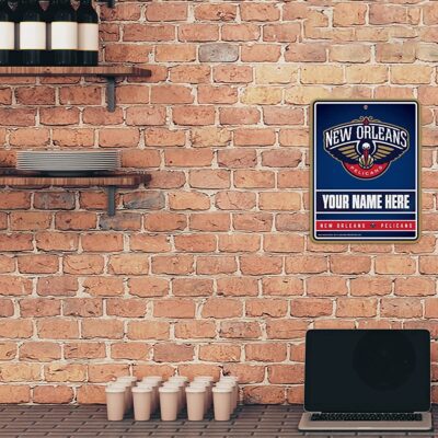 NBA New Orleans Pelicans Personalized Custom Metal Parking Sign Wall Decor Indoor Ourdoor 2