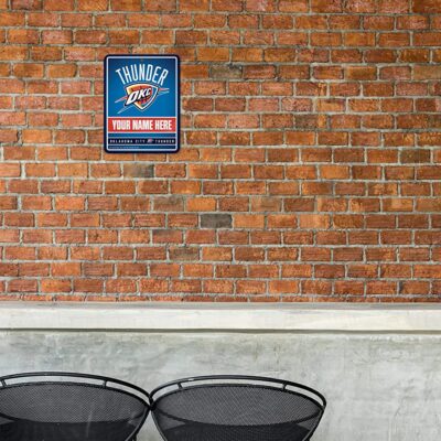 NBA Oklahoma City Thunder Personalized Custom Metal Parking Sign Wall Decor Indoor Ourdoor 1 NBA Oklahoma City Thunder Personalized Custom Metal Parking Sign Wall Decor Indoor Ourdoor 1
