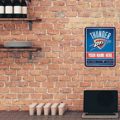 NBA Oklahoma City Thunder Personalized Custom Metal Parking Sign Wall Decor Indoor Ourdoor 2 NBA Oklahoma City Thunder Personalized Custom Metal Parking Sign Wall Decor Indoor Ourdoor 2