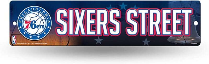 NBA Philadelphia 76ers Metal Street Sign Decor