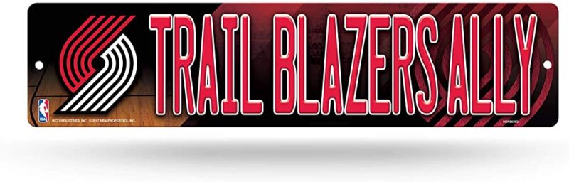 NBA Portland Trail Blazers Metal Street Sign Decor