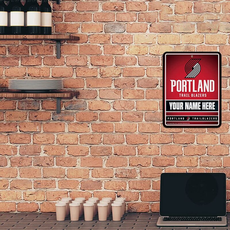 NBA Portland Trail Blazers Personalized Custom Metal Parking Sign Wall Decor Indoor Ourdoor 2