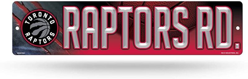 NBA Toronto Raptors Metal Street Sign Decor