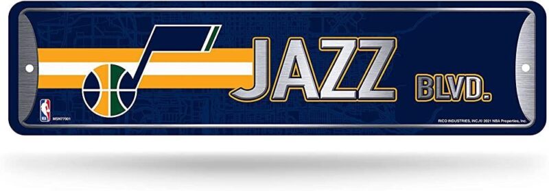 NBA Utah Jazz Home Decor Metal Street Sign