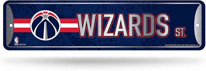 NBA Washington Wizards Home Decor Metal Street Sign