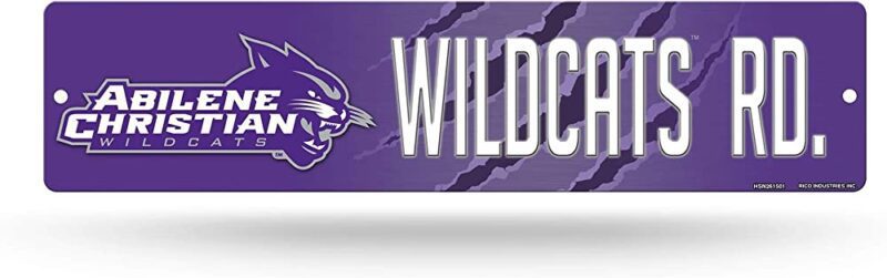 NCAA Abilene Christian Wildcats Metal Street Sign Decor