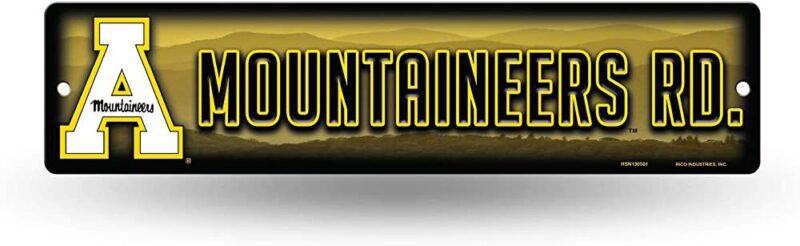 NCAA Appalachian State Mountaineers Metal Street Sign Decor