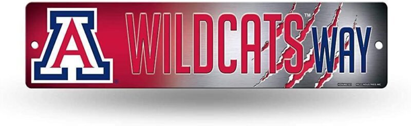 NCAA Arizona Wildcats Metal Street Sign Decor