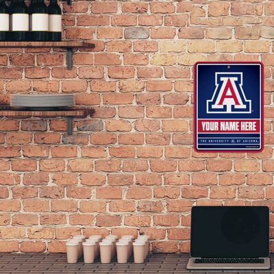 NCAA Arizona Wildcats Personalized Custom Metal Parking Sign Wall Decor Indoor Ourdoor 2