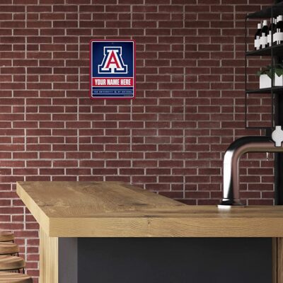 NCAA Arizona Wildcats Personalized Custom Metal Parking Sign Wall Decor Indoor Ourdoor 3