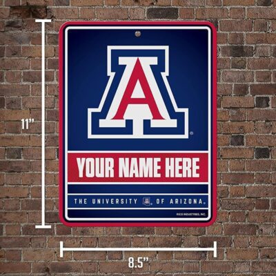 NCAA Arizona Wildcats Personalized Custom Metal Parking Sign Wall Decor Indoor Ourdoor 5
