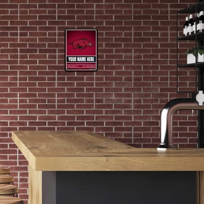 NCAA Arkansas Razorbacks Personalized Custom Metal Parking Sign Wall Decor Indoor Ourdoor 3 NCAA Arkansas Razorbacks Personalized Custom Metal Parking Sign Wall Decor Indoor Ourdoor 3
