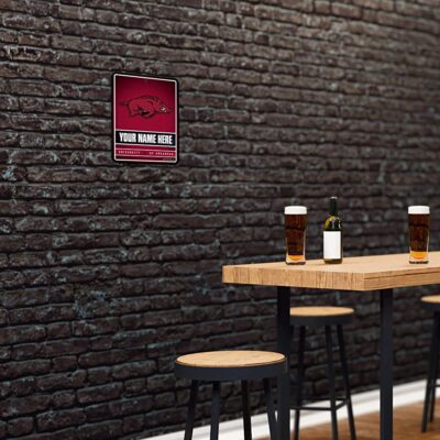 NCAA Arkansas Razorbacks Personalized Custom Metal Parking Sign Wall Decor Indoor Ourdoor 4 NCAA Arkansas Razorbacks Personalized Custom Metal Parking Sign Wall Decor Indoor Ourdoor 4