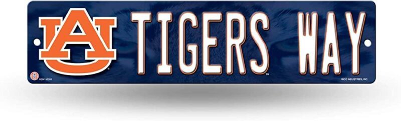 NCAA Auburn Tigers Metal Street Sign Decor