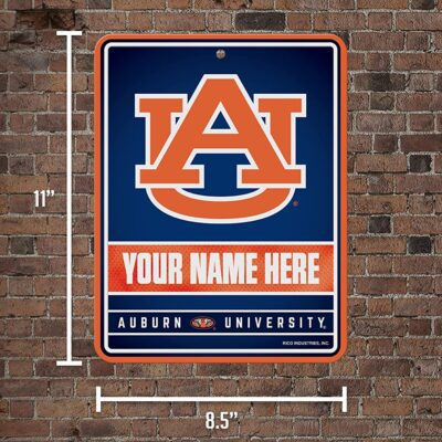 NCAA Auburn Tigers Personalized Custom Metal Parking Sign Wall Decor Indoor Ourdoor 5