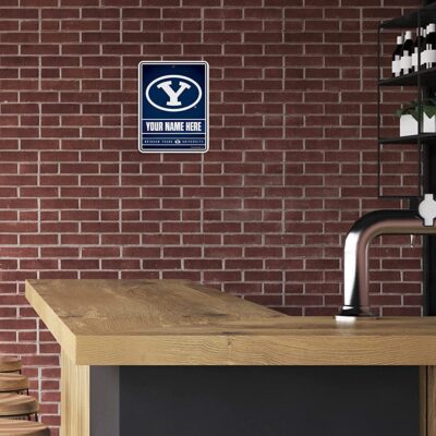 NCAA BYU Cougars Personalized Custom Metal Parking Sign Wall Decor Indoor Ourdoor 3