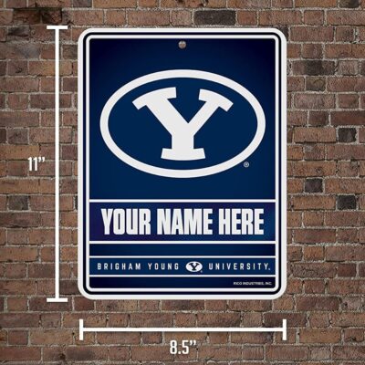 NCAA BYU Cougars Personalized Custom Metal Parking Sign Wall Decor Indoor Ourdoor 5