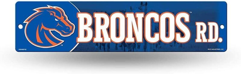 NCAA Boise State Broncos Metal Street Sign Decor