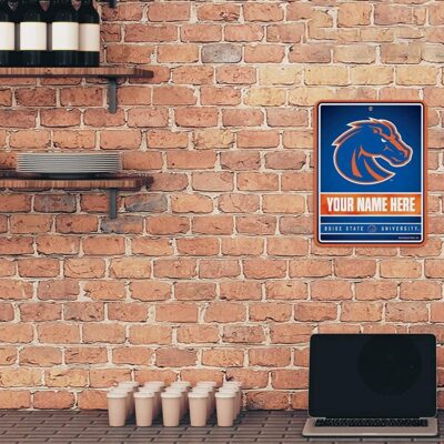 NCAA Boise State Broncos Personalized Custom Metal Parking Sign Wall Decor Indoor Ourdoor 2