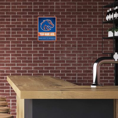 NCAA Boise State Broncos Personalized Custom Metal Parking Sign Wall Decor Indoor Ourdoor 3