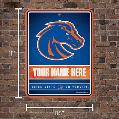 NCAA Boise State Broncos Personalized Custom Metal Parking Sign Wall Decor Indoor Ourdoor 5
