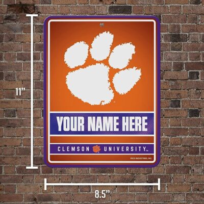 NCAA Clemson Tigers Personalized Custom Metal Parking Sign Wall Decor Indoor Ourdoor 5 NCAA Clemson Tigers Personalized Custom Metal Parking Sign Wall Decor Indoor Ourdoor 5