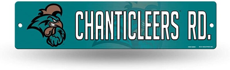 NCAA Coastal Carolina Chanticleers Metal Street Sign Decor